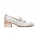 Hispanitas Rio Panna white leather loafers -Heel height 4.5cm