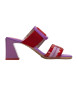 Hispanitas Usnjeni sandali Mallorca lila, rdeča -Višina pete 6,5 cm