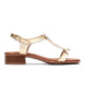 Hispanitas Flat leather sandals Lara golden