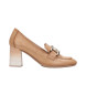 Hispanitas Desert brown leather shoes -Heel height 7.5cm