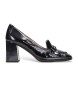 Hispanitas Square toe leather shoes black