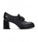 Hispanitas Tokio Sapatos de couro preto -Altura do salto 7cm