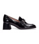 Hispanitas Scarpe con tacco in pelle nera con cinturino