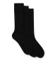 HUGO Pack 3 Pares de Calcetines largo Estndar negro