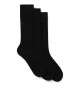 HUGO Pack 3 Paar Standard Long Socks schwarz
