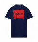 HUGO T-shirt à manches courtes avec logo bleu marine