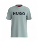 HUGO T-Shirt Dulivio grau-grün