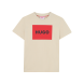 HUGO T-shirt beige avec logo