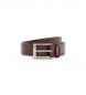 HUGO Brown Gellot Leather Belt