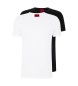 HUGO Pacote 2 T-shirts Redondo branco, preto