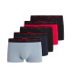 HUGO Pack of 5 cotton elasticated briefs with multicoloured logos on the waistband