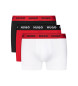 HUGO Pack of tes boxers black, white, red