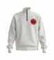 HUGO Relaxed fit sweatshirt with quarter zip Duluro white