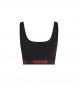 HUGO Beha Bralette Elastische Bralette Logo's zwart