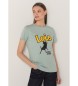 Lois Jeans T-shirt met korte mouwen met groene opdruk
