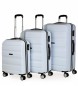 ITACA Zestaw walizek podróżnych na 4 kółkach T71600 biały -55X39X20Cm