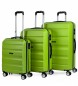 ITACA 4 wheeled hard sided travel case set T71600 pistachio -55x39x20cm