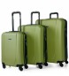 ITACA Zestaw walizek podróżnych na 4 kółkach 71100 Pistachio -55X65X75Cm -55X65X75Cm