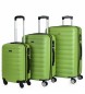 ITACA Set di valigie a 4 ruote per pistacchio 71200 -55x65x75cm-