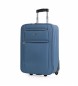 ITACA 2 wheeled travel case T71950 blue cowboy -55x39x18cm