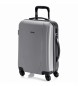 ITACA Suitcase Short Travel Cabin 4 Wheels Trolley 71150 silver -55x38x20cm