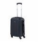 ITACA Twarda walizka podróżna na 4 kółkach 771150 czarna -55x37x20cm