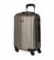 ITACA 4-hjulig hårdhudad resväska för kabin T71550 champagne -55x38x20cm