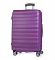 ITACA Duża walizka podróżna na 4 kółkach 71270 liliowy -68X47X30Cm