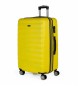 ITACA Duża walizka podróżna na 4 kółkach 71270 żółta -68X47X30Cm
