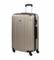 ITACA Duża walizka podróżna XL 4 koła 771170 szampan -73x48x28cm