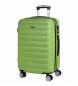 ITACA Średnia walizka podróżna na 4 kółkach 71260 Pistachio -65X42X26Cm