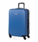 ITACA 4-Rad-Trolley-Koffer Medium 71160 blau, anthrazit -65x44x24cm- 