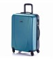 ITACA Hard Travel Case 4 Wheels Medium Trolley Medium 71160 Blue -65x44x24cm