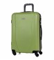 ITACA Średnia walizka podróżna na 4 kółkach 71160 pistacjowa, antracytowa -65x44x24cm