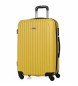 ITACA Średnia walizka podróżna na 4 kółkach T71560 Mustard -66x41x27cm