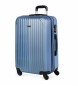 ITACA Srednji potovalni kovček na 4 kolesih s trdimi stranicami T71560 safirno modra -66x41x27cm