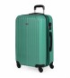 ITACA Średnia walizka podróżna na 4 kółkach T71560 zielona -66x41x27cm