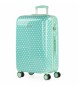 ITACA Turkusowa walizka podróżna 702460 Turquoise -67x45x24cm
