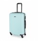 ITACA 71160 Turquoise Rigid Travel Suitcase -65x44x24cm