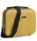 ITACA Duża podróżna torba toaletowa ABS T71535 Mustard -33x26x14cm
