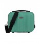 ITACA Duża podróżna torba toaletowa ABS T71535 zielona -33x26x14cm