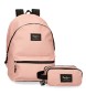 Pepe Jeans Aris backpack with case pink