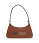 Just Cavalli B Metalen belettering bruine tas