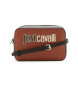 Just Cavalli Borsa con scritta in metallo marrone B