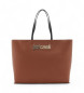 Just Cavalli Large Brown Lettering Bag