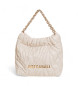 Just Cavalli Range Gewatteerde zebra beige tas