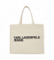 Karl Lagerfeld Saco de lona com logtipo bege