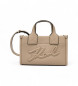 Karl Lagerfeld Beige geprägte Tasche