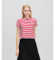 Karl Lagerfeld Striped T-shirt white, red