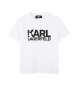 Karl Lagerfeld Camiseta de manga corta con logo estampado blanco